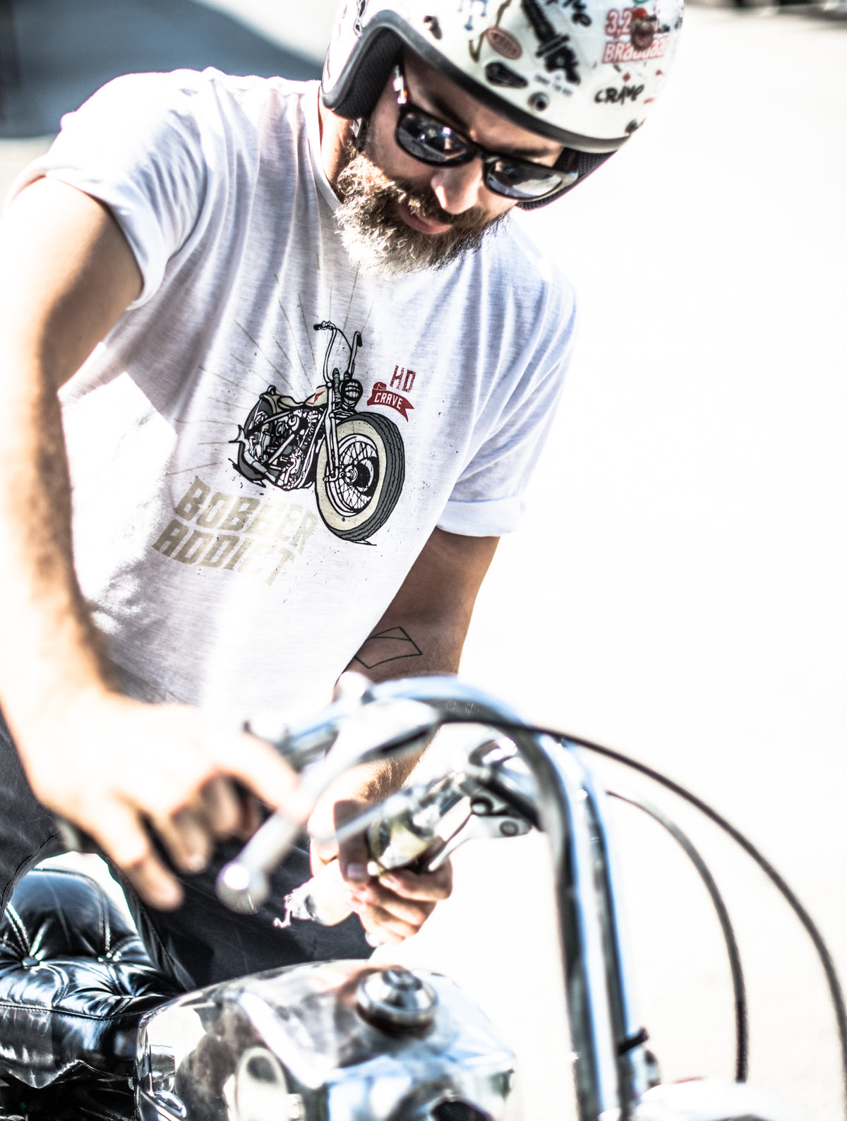 Motorcycle T-shirt - Bobber Addict